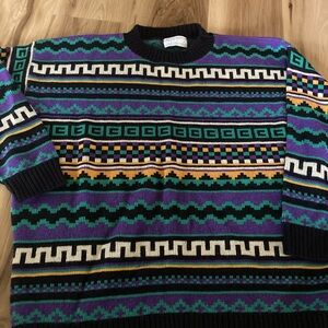 Stefano international colorful men’s vintage sweater XL